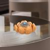 BCOATH Wooden Lotus Figurine Carved Adornment Craft Decor Desktop Ornament Tabletop Decor Lotus view 4